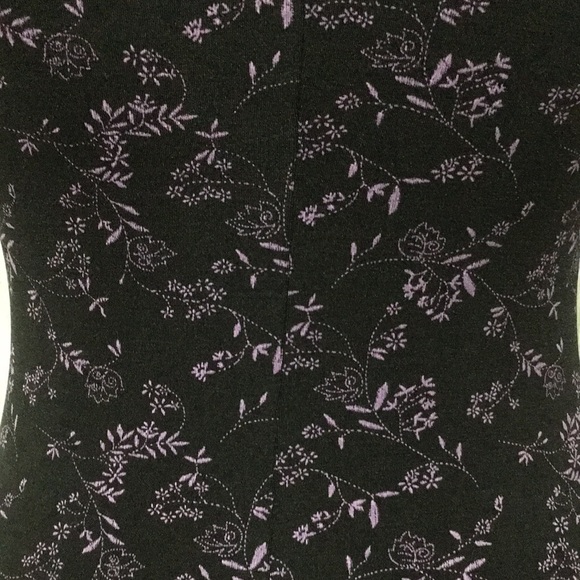 Briggs New York Petite Black & Purple Floral Small Dress - Picture 7 of 9